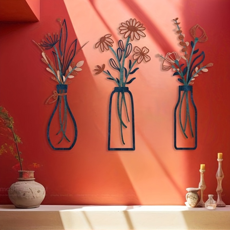 Interior Design Office - 3 Esculturas Florales Grandes para Pared