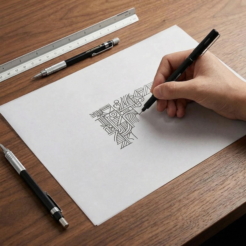 Interior Design Office - Papel de caligrafía A4, 100 hojas,