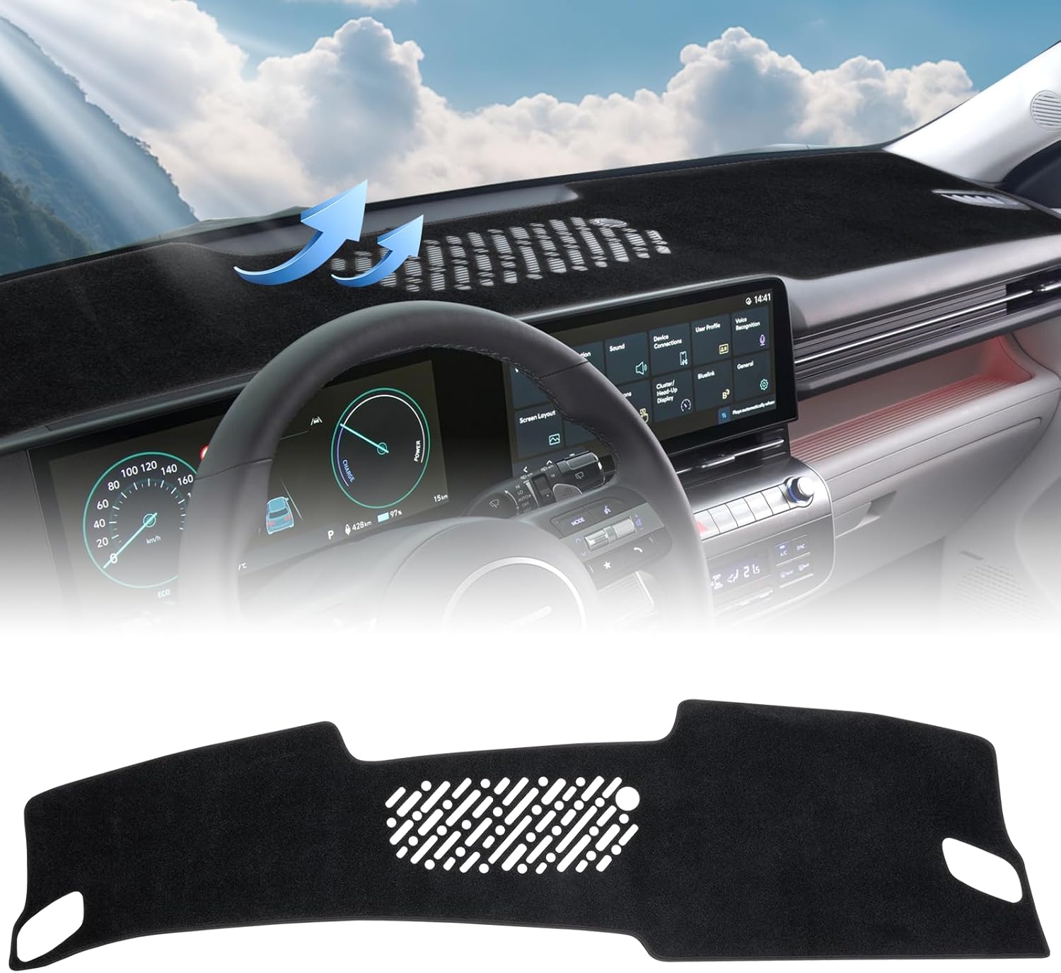 Interior Design Styles - Cubre Tablero Compatible con Hyundai Kona