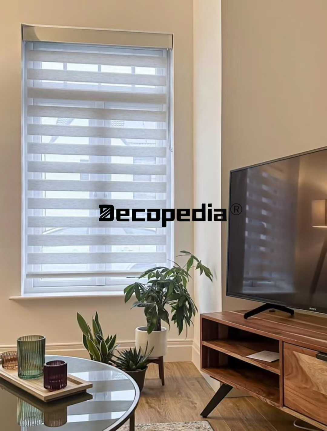 Linen Roller Blind - Persianas de Lino Sintético con Diseño