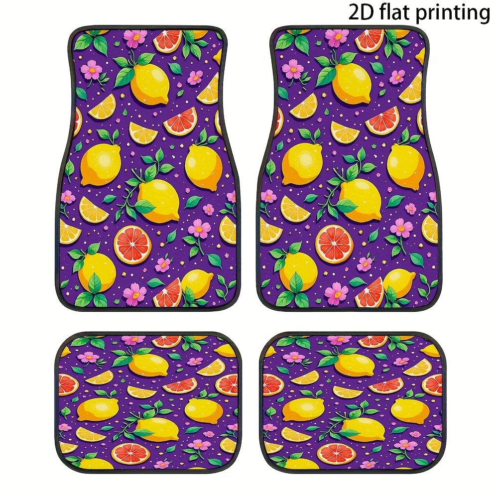 Interior Design Illustrated - 4 alfombrillas para coche, diseño con