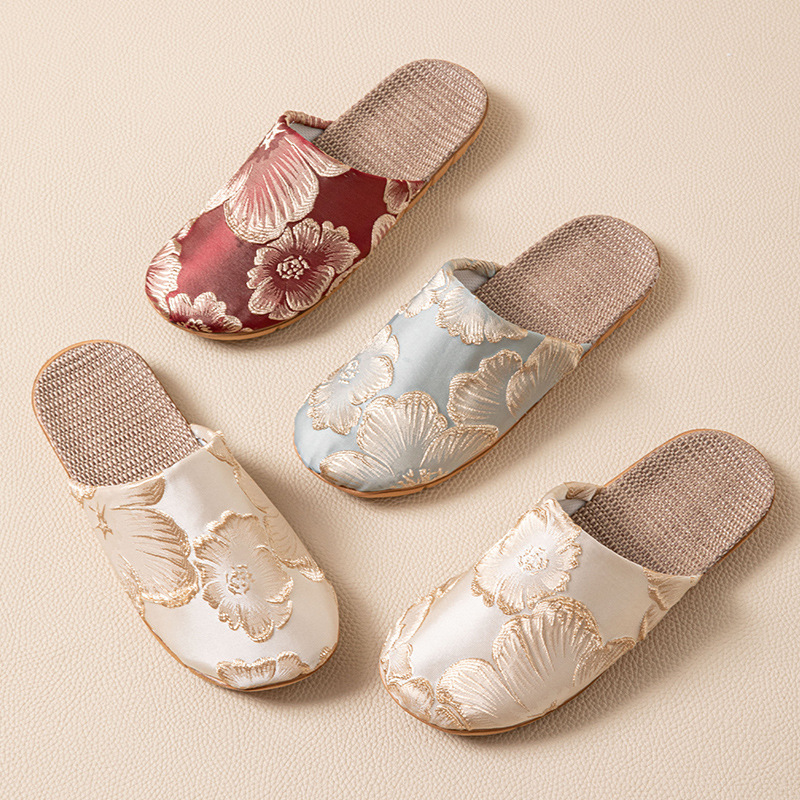 Linen Roller Blind - Pantuflas Elegantes de Seda para Mujer,