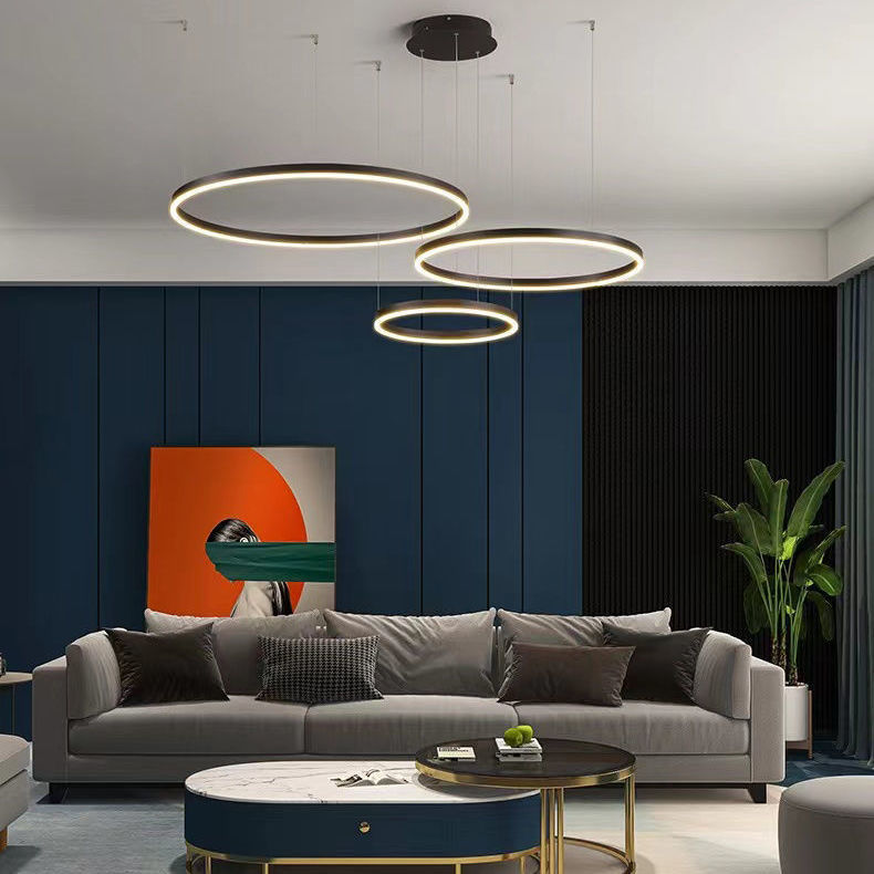 Engineering And Interior Design - Lámpara colgante LED moderna de estilo