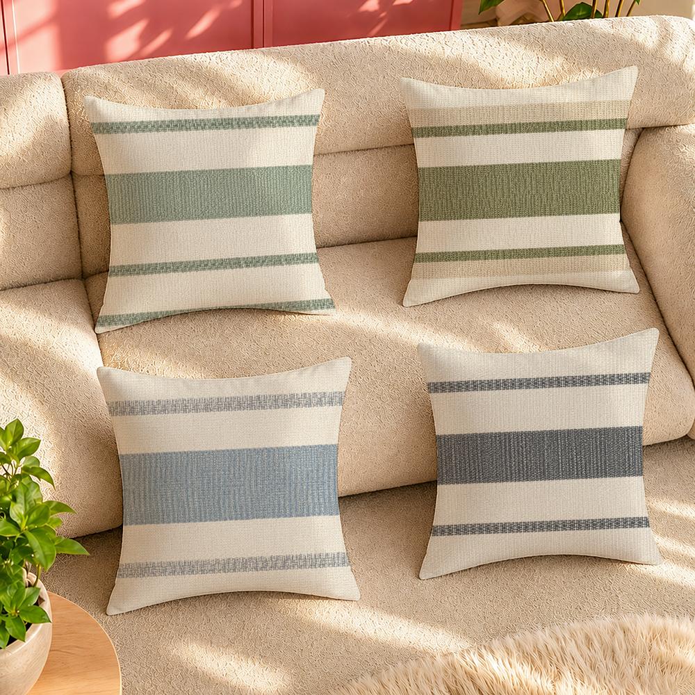 Textured Throw Natural - Funda de Cojín Decorativa con Textura