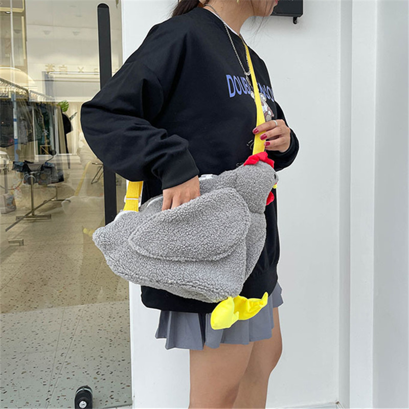 Interior Design Whimsical - Bolso bandolera de pollo con textura