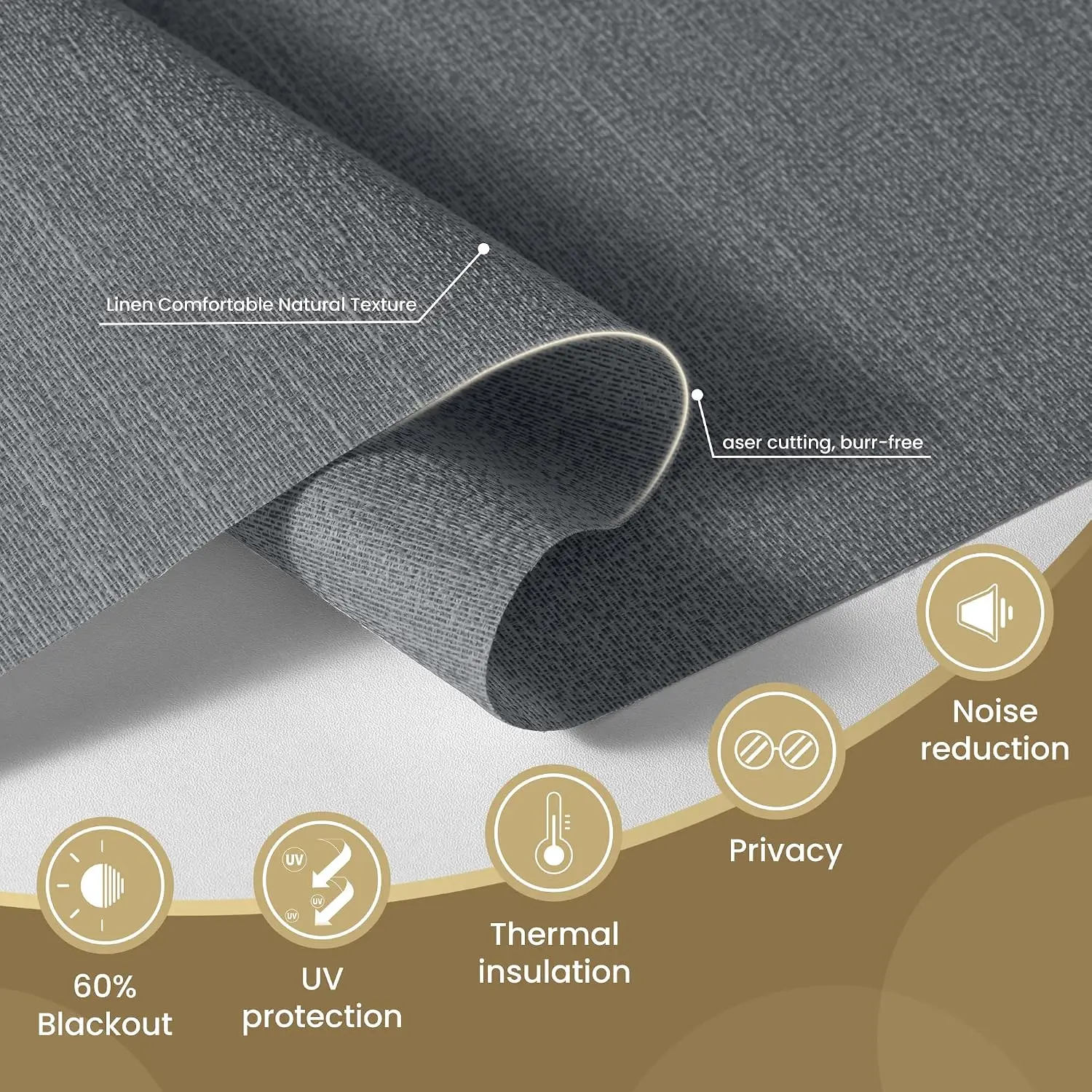 Persianas enrollables de filtr - Linen Roller Blind reseña y precio