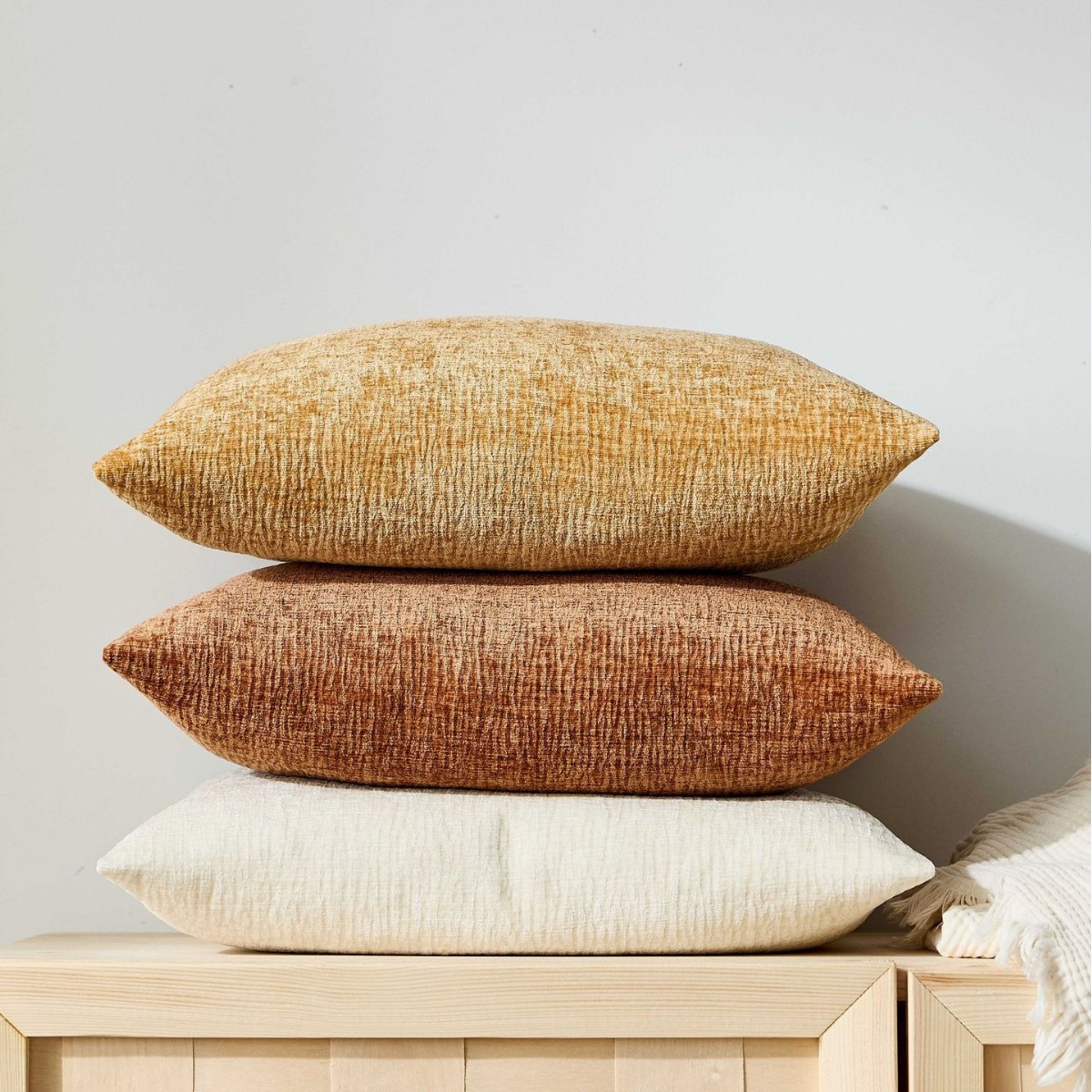 Funda de Cojín Texturizada de  - Textured Throw Natural reseña y precio