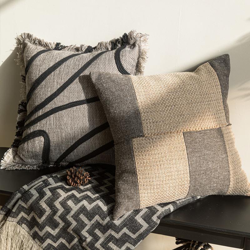 Funda de Cojín Tejida Gruesa d - Textured Throw Natural reseña y precio