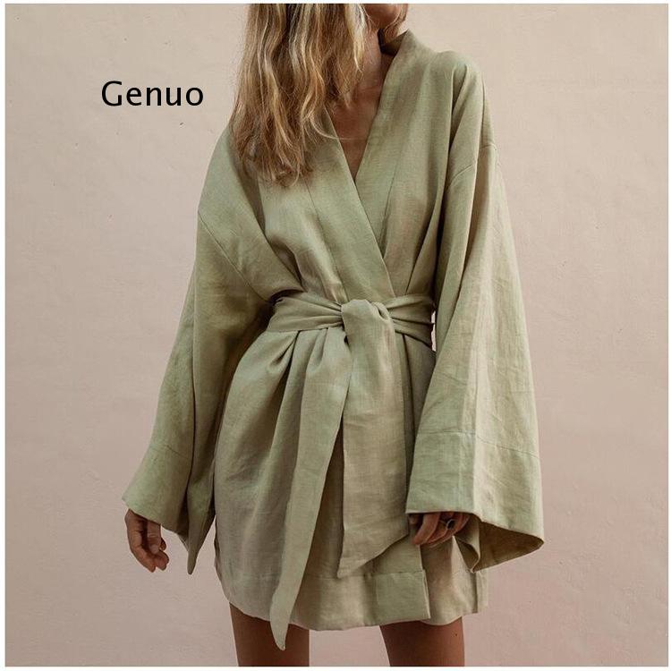 Vestido corto de lino y algodó - Linen Roller Blind reseña y precio