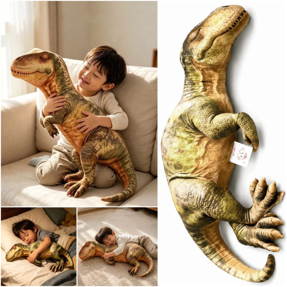 Almohada de Dinosaurio de Dise - Textured Throw Natural reseña y precio